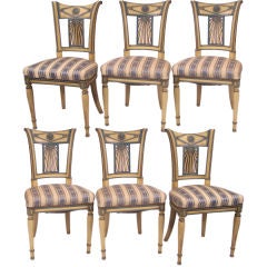 Set of Six French Regency Style Chairs Set of Six French Regency Style Chairs