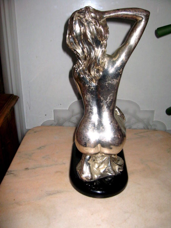 Mid-Century Modern Deco Nude Lady Statue Sculpture For Sale