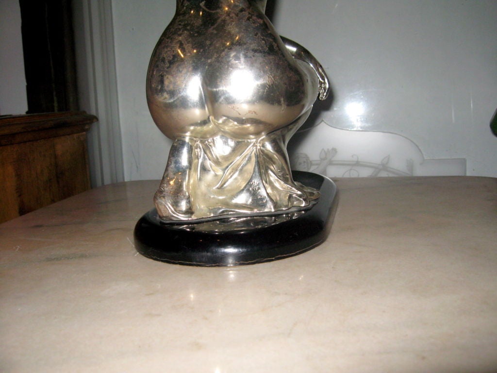 Deco Nude Lady Statue Sculpture In Good Condition For Sale In Los Angeles, CA