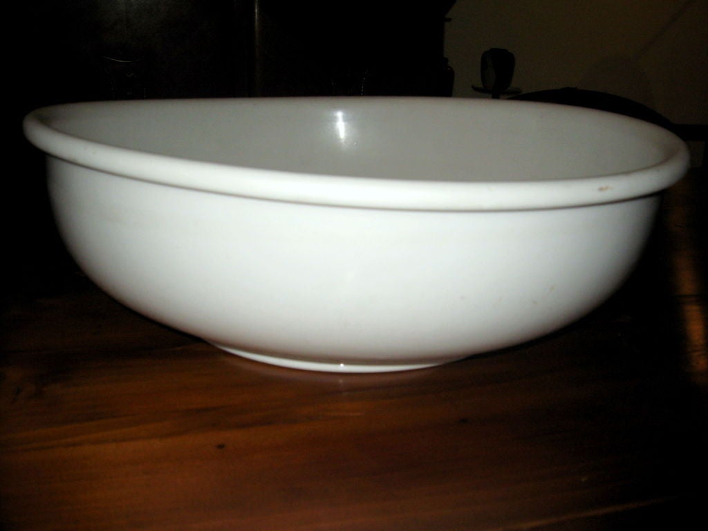 19 Century wash bowl hand shaped and glazed at 1stdibs