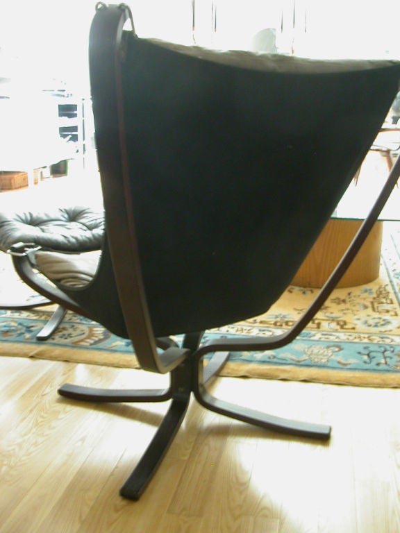 Norwegian Falcon Chair & Ottoman By Sigurd Resell
