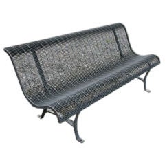 Galvanized metal bench
