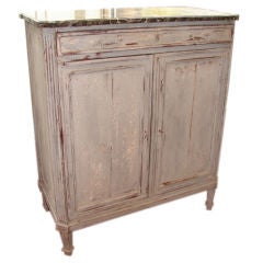 Antique Painted sideboard with marble top