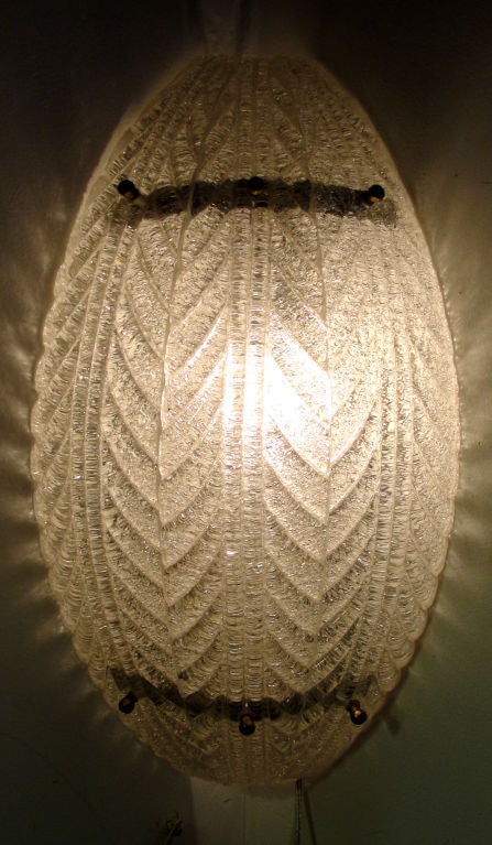 Large pair of Venetian glass corner sconces