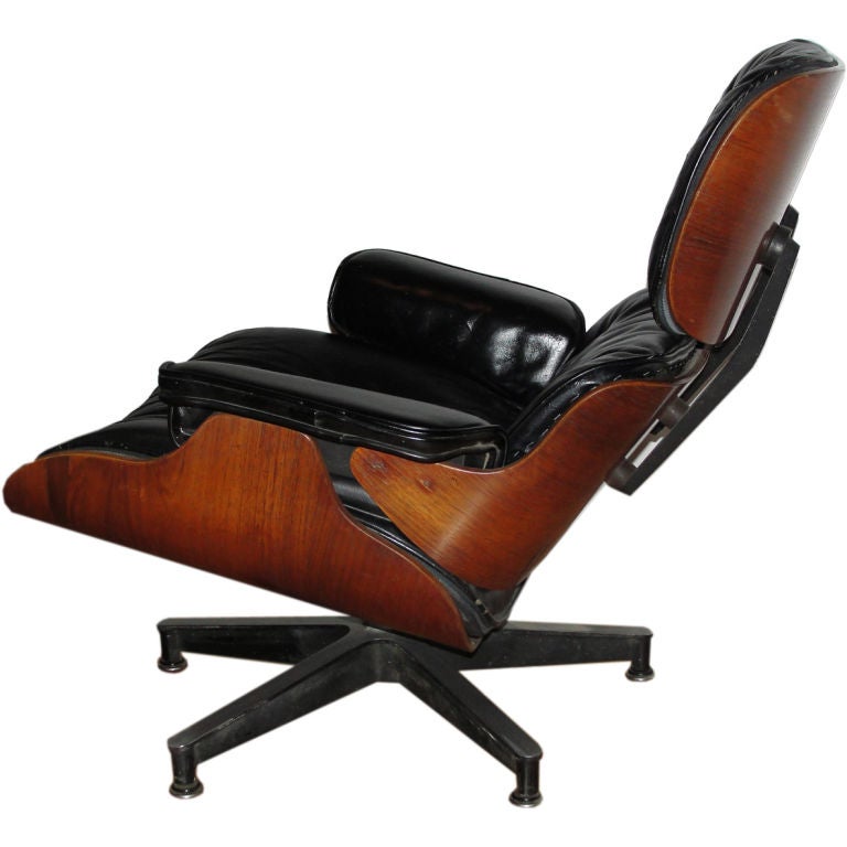 1956 Eames 670 chair with contemporary ottoman