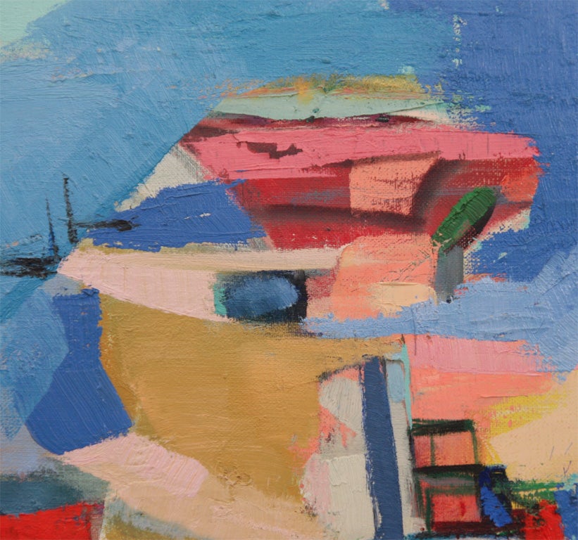 Canvas The Blue Riviera Painting by Salemme Lucia
