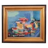 The Blue Riviera Painting by Salemme Lucia