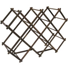 Vintage Solid Brass Wine Rack