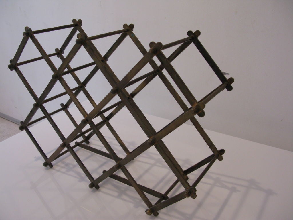 Solid Brass Wine Rack