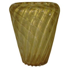 Gold Cordonato Murano Vase