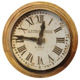 Vintage French Train Station Clock