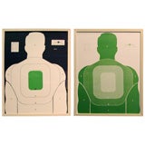 Retro Shooting Range Targets, Framed