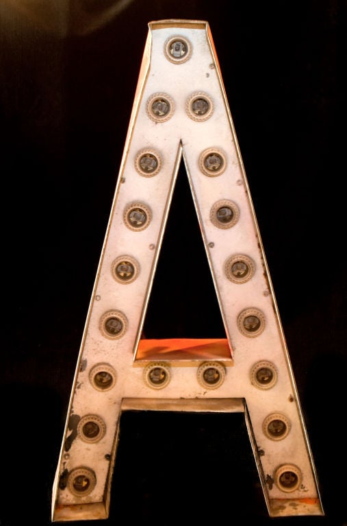 Vintage Electrical Sign Letters