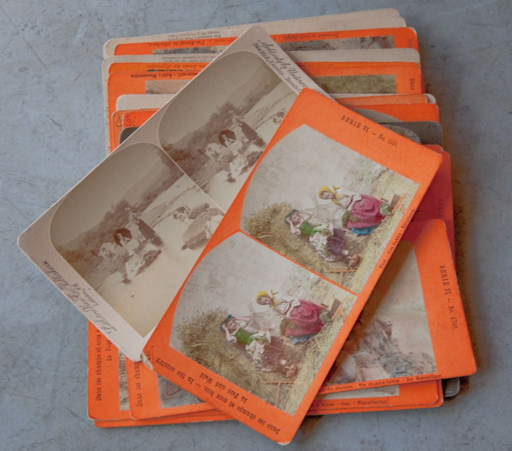 19th Century Stereoscopic viewer + Stereo Cards