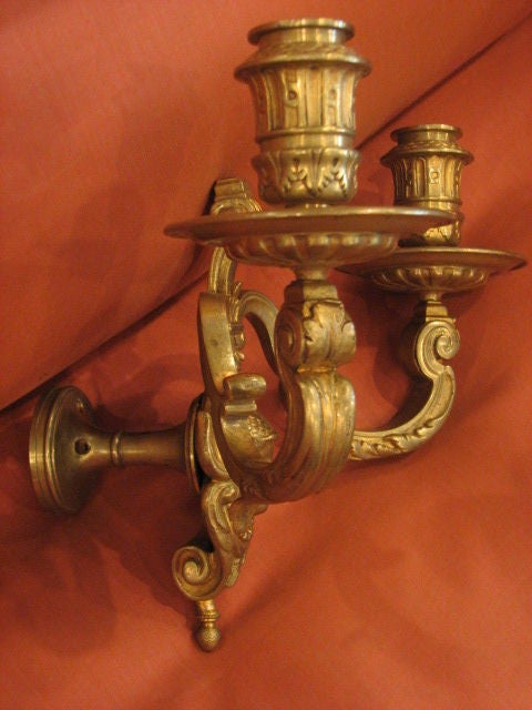 Molded French Louis XIV Style Sconces