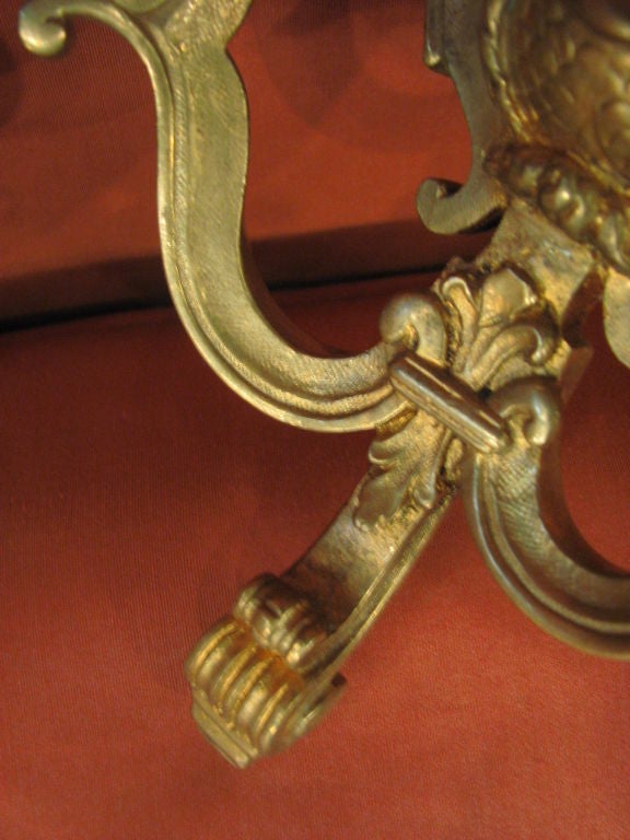 Brass French Louis XIV Style Sconces