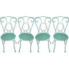 Set of Four French Garden Chairs