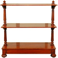 Antique Mid 19th Century English Mahogany Three-Tiered Butler's Trolley