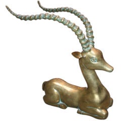 40's Brass Antelope Sculpture