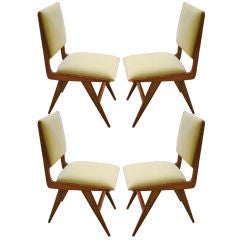 Set of Four 50's Caviuna Dining Chairs