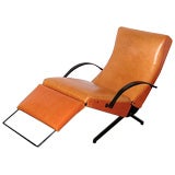P 40 Leather Lounge Chair by Osvaldo Borsani for Techno