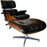 Eames Original Rosewood 670 Lounge Chair & 671 Ottoman Black