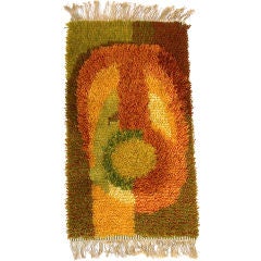 Great Abstract Sculpted Handmade Wall Hanging or Rug