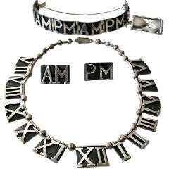 Rare Margot de Taxco AM PM Necklace Bracelet & Earrings Suite