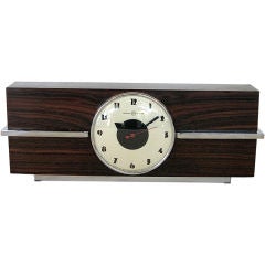 Vintage Rare Art Deco Rosewood Clock by Gilbert Rohde for Herman Miller