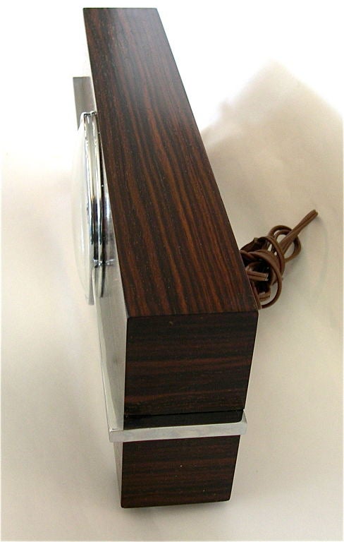 Rare Art Deco Rosewood Clock by Gilbert Rohde for Herman Miller In Excellent Condition For Sale In Los Angeles, CA