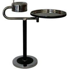 Rare Streamline Pivoting Ashtray Table by Wolfgang Hoffman