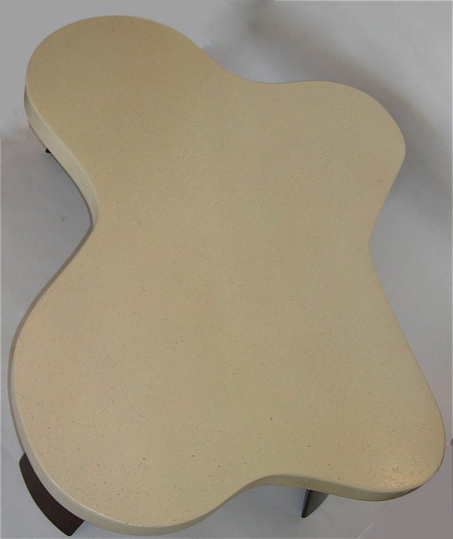 American Rare Original Amoeba Cork Top Coffee Table by Paul Frankl