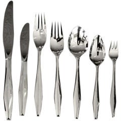 Gio Ponti Sterling Flatware Service for 12 + Serving 94 Pieces