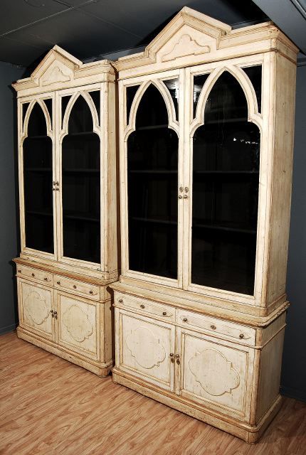 Pair of Painted French Biblioteques