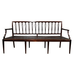 Quirky Neoclassical Mahogany Settee