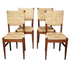 Set of Four Audoux-Minnet Chairs