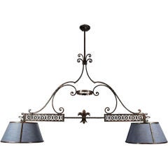 Antique Wrought Iron Billiards Light Fixture