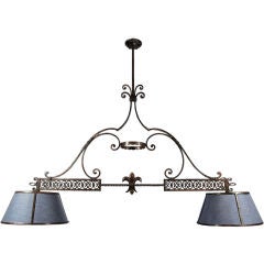 Wrought Iron Billiards Light Fixture