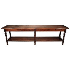 A Handsome Walnut Drapers Console