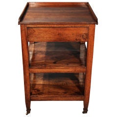 Handsome Walnut Serving/Bedside Table