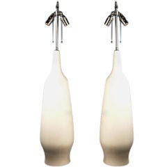 Pair of Modern Bisque Lamps