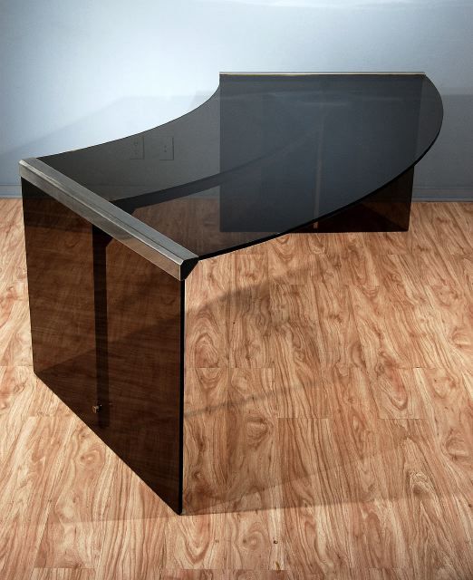 Modernist Glass Desk For Sale 2