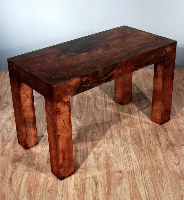 Italian Copper Parson's Console From the 60's