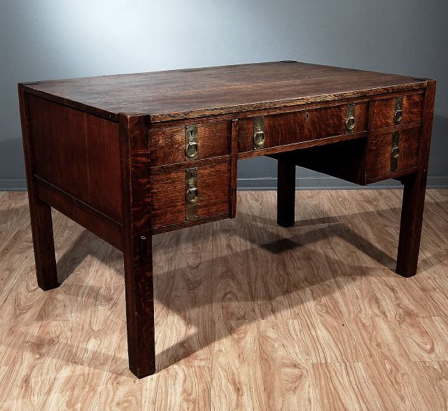 Arts and Crafts Oak Desk