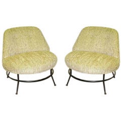 Pair of Vintage Slipper Chairs