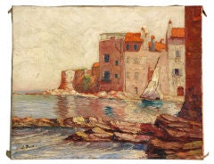 "C'est un coin de St-Tropez" oil painting