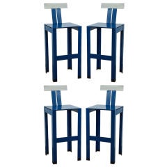 Set of 4 heavy metal custom bar stools