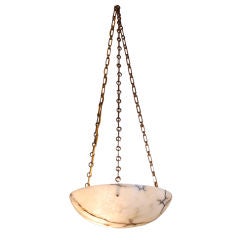 Large veined alabaster hanging light