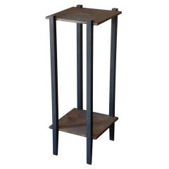 Heavy bronze cigarette / side table by Tuell + Reynolds