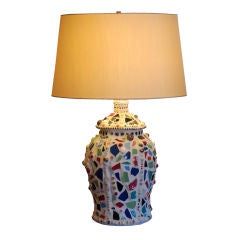 Large composite table lamp by Clair Montroll